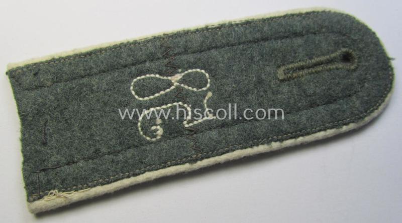 Single - and actually not that often seen! - WH (Heeres) NCO-type (ie. 'M36-/M40'-pattern- and/or: 'rounded styled-') neatly 'cyphered' shoulderstrap as was intended for usage by an: 'Unteroffizier des Infanterie-Regiments 58'