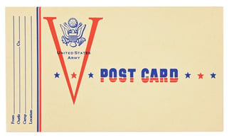 US WW2 Blanco Postcard V-Mail