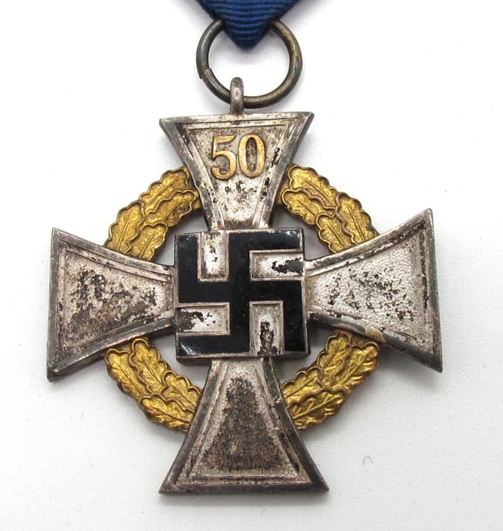 Third Reich 50 Years Loyal Service Medal Marked "1 "