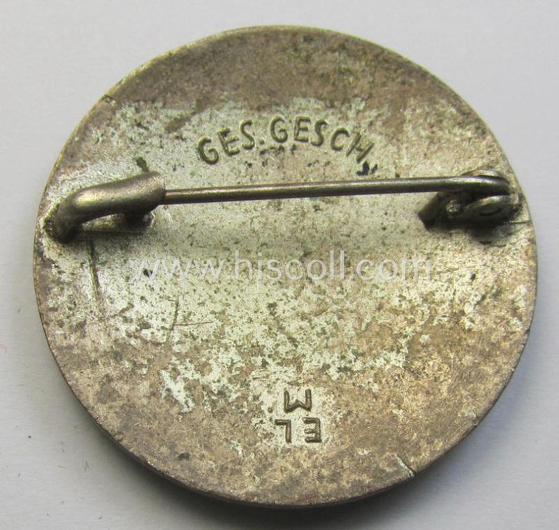 Attractive - and just moderatelty used! - example of a DRK (ie. 'Deutsches Rotes Kreuz' or German Red Cross) nurses'-badge as was intended for a: 'Helferin' being a maker- (ie. 'E.L.M.'-) marked example that comes in a fully untouched conditio...