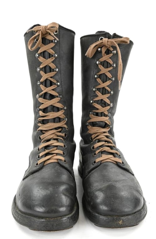 US WW2 High Laced Leather Boots 1943