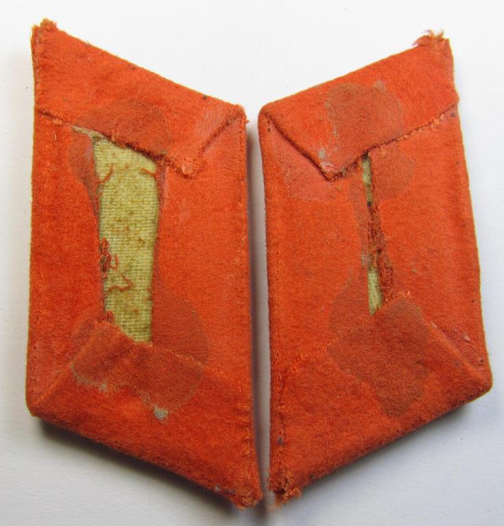 Fully matching - and most certainly carefully tunic-removed! - pair of so-called: 'Gendarmerie'-related, officers'-pattern dress-collar-tabs (ie.: 'Kragenspiegel für den Ausgehjacke für Offiziere der Gendarmerie')