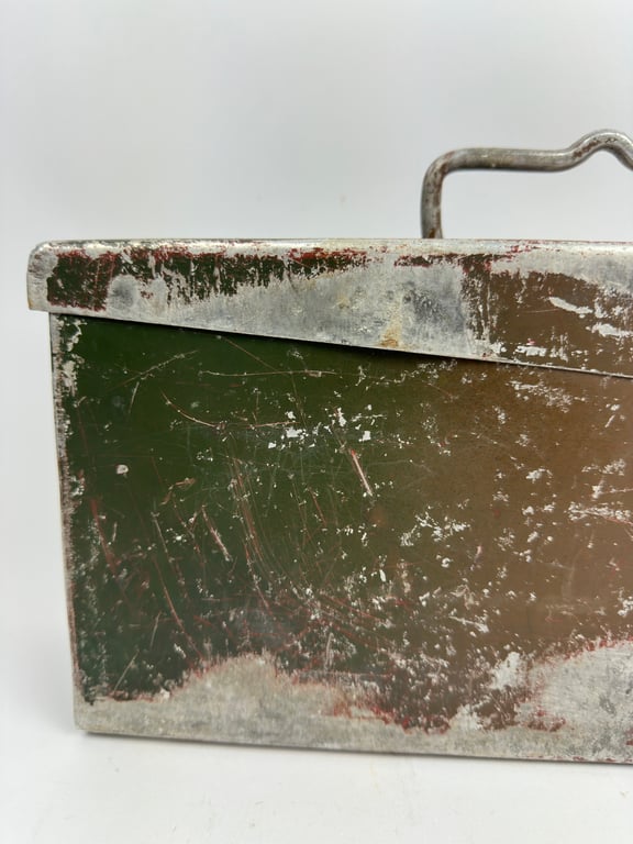 WW2 German aluminum  MG34/42 3 Tone camouflaged "Patronenkasten"