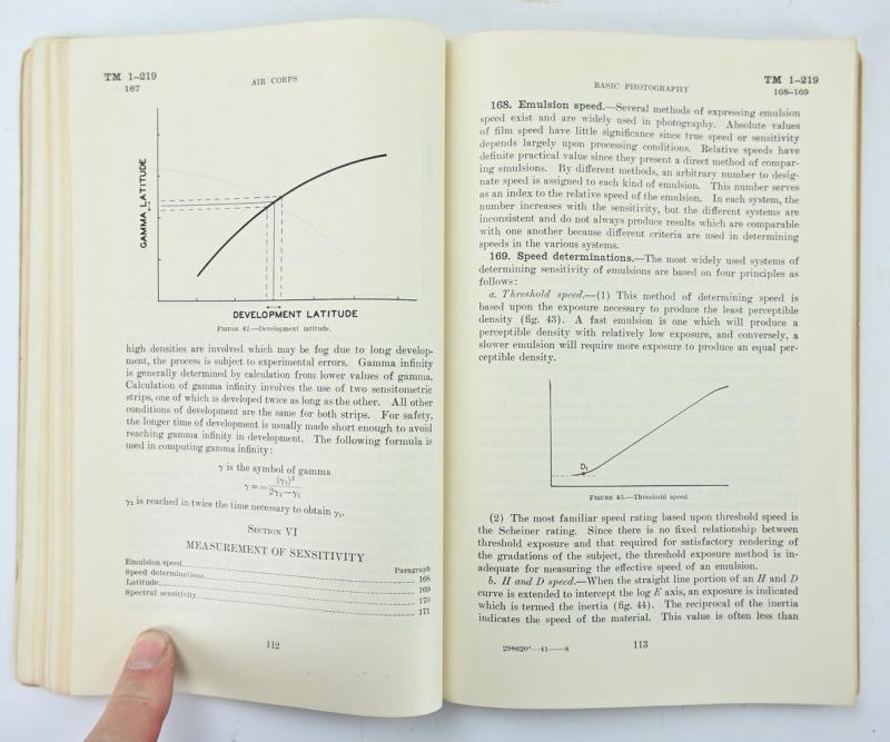 US WW2 TM 1-219 Technical Manual Basic Photography