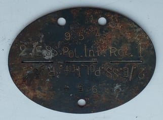 WWII Waffen-SS ID disc to SS Police Rgt.