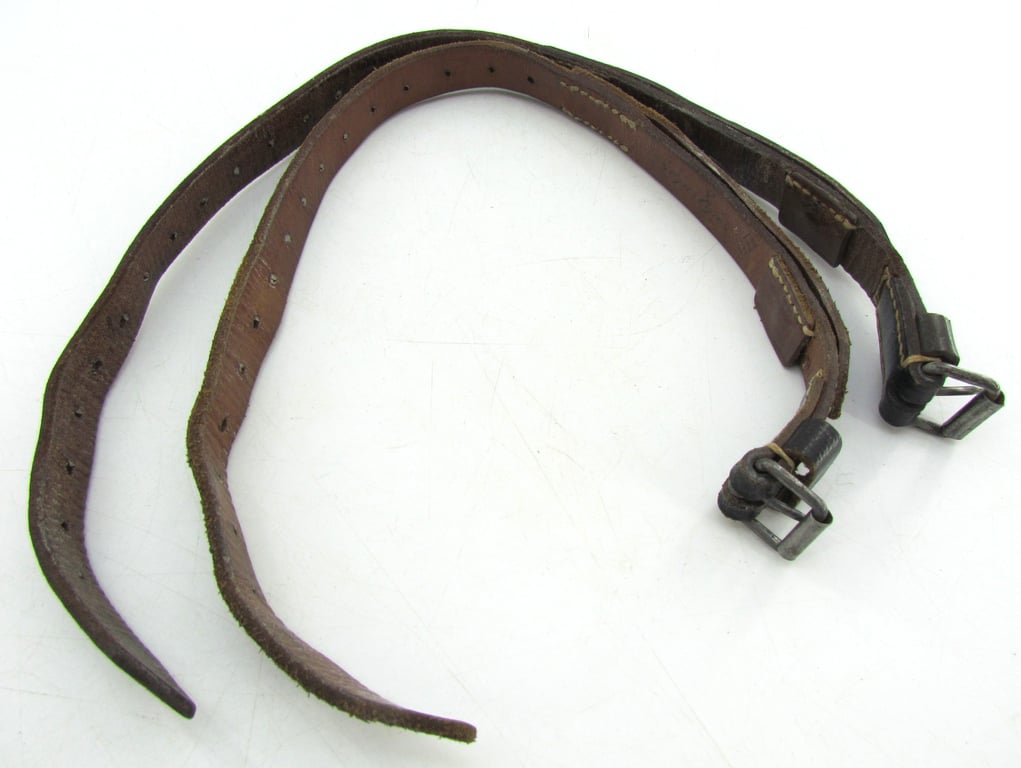 Wehrmacht Zeltbahn Straps – Matching Pair – Maker Marked