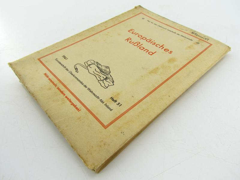 Wehrmacht Map -Europäisches Russland the map of Russia