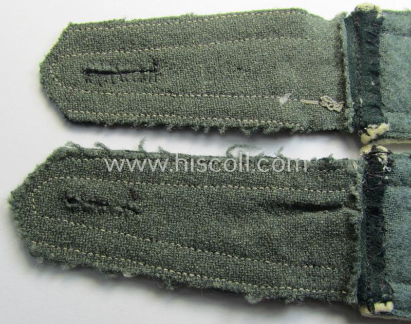 Attractive - and fully matching! - pair of WH (Heeres), pre- ie. early-war period- (ie. 'M36'- ie. 'M40'-pattern and/or rounded-styled) NCO-type shoulderstraps as was intended for an: 'Unteroffizier der Infanterie-Truppen'
