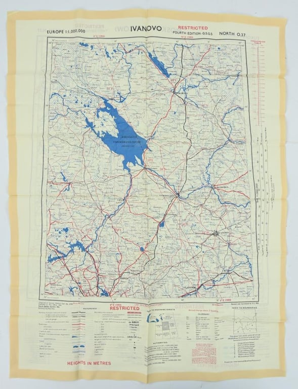 British RAF Escape Map 'Moscow'
