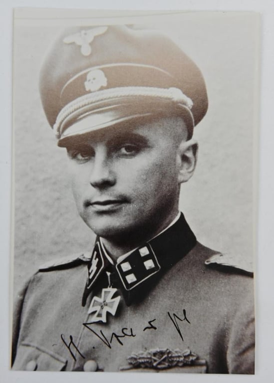 Signature of Waffen-SS KC Recipient 'Hans Traupe'