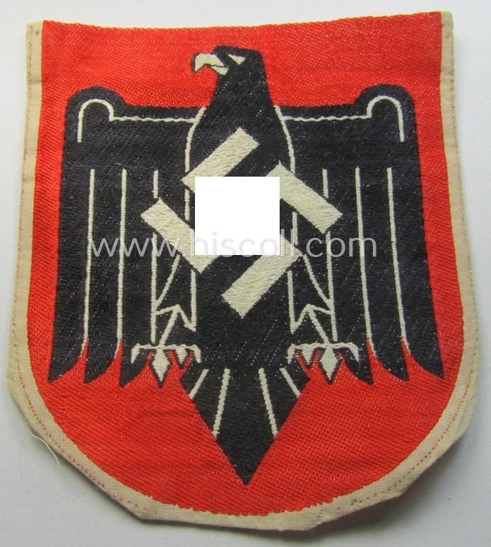 N.S.R.L.- (ie. 'NS Reichsbund für Leibesübungen'-) related sports'-tunic-patch as executed in 'BeVo'-weave-pattern