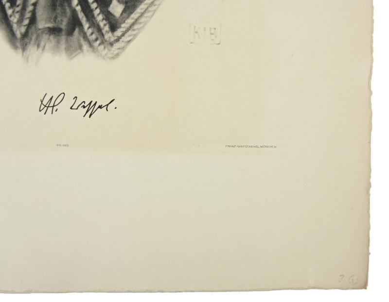 German Portrait Print/Litho of Horst Wessel by K.J.Böhringer
