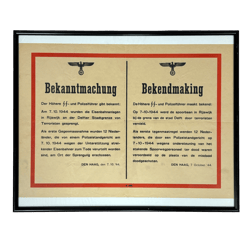 German Occupation Announcement Poster
