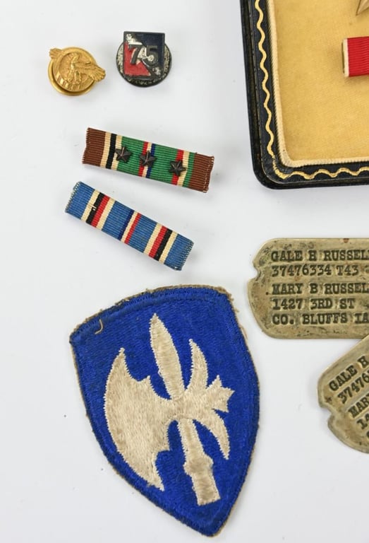 US WW2 Grouping 75th Infantry Division 'Gale H. Russell'