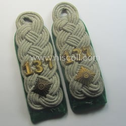 Pair of WH (Heeres) neatly 'cyphered', officers'-type shoulderboards...