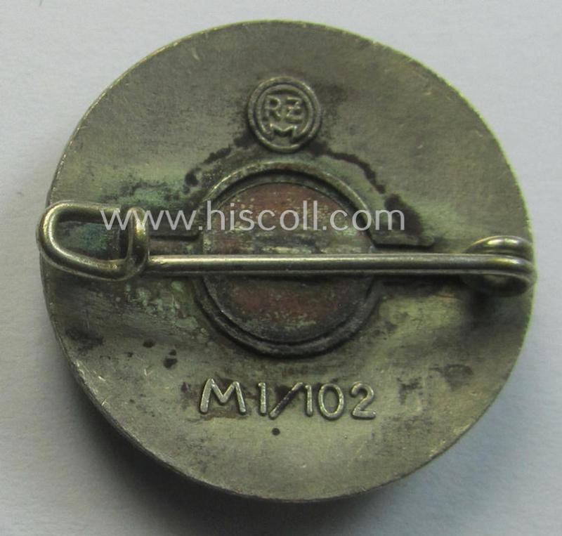 Attractive, early- (ie. pre-war-) period HJ ('Hitlerjugend') so-called: 'HJ-Schiessauszeichnung für Scharfschützen' (or: HJ shooting- ie. marksmans'-badge) being a nicely maker- (ie. 'RzM - M1/102'-) marked example