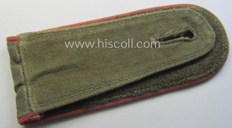 Single, WH (Heeres) 'tropical' NCO-type shoulderstrap: 'Unteroffizier der Panzer-Truppen'