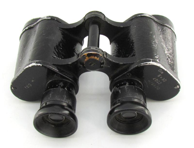 German WWII 6x30 Binoculars – Maker Code “fzg” (Feinmechanik GmbH, Kassel)