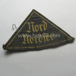 Truly used and/or worn, 'HJ' ('Hitlerjugend') district-triangle (ie....