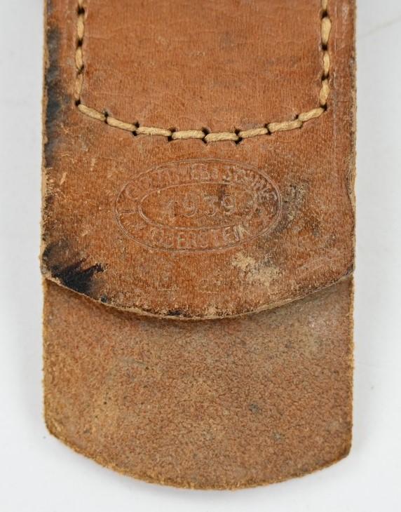 German RAD Beltbuckle with leather tab