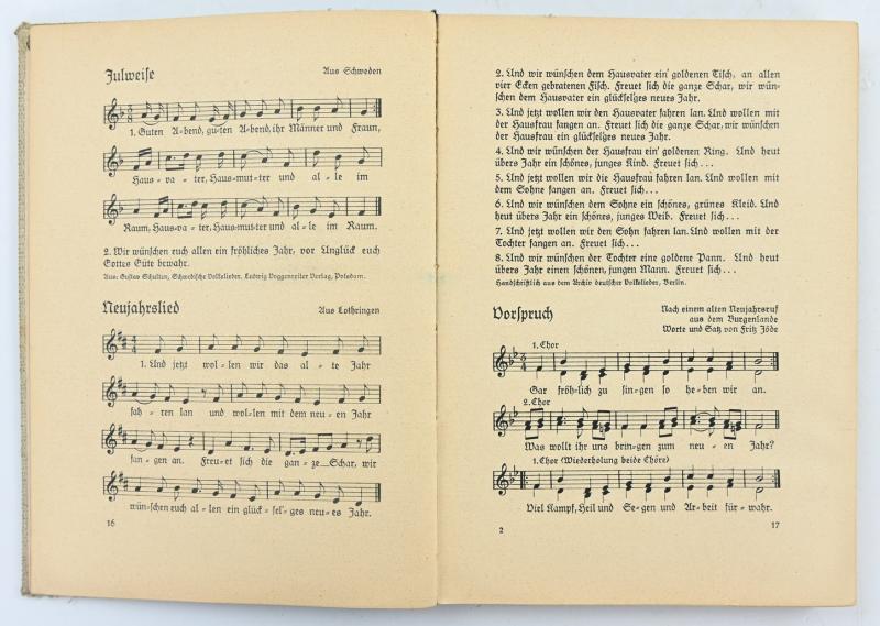 German BDM Songbook 'Wir Mädel singen'
