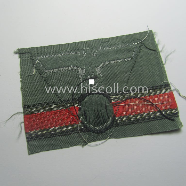 WH (Heeres) officers'-pattern: 'M41/M43-pattern'-cap-eagle/cocarde (cap-trapezoid or: 'Mützentrapez') as was intended for usage on the: 'M-41 o. 43'-model, officers'-type field-caps (ie. 'Einheitsfeldmützen')