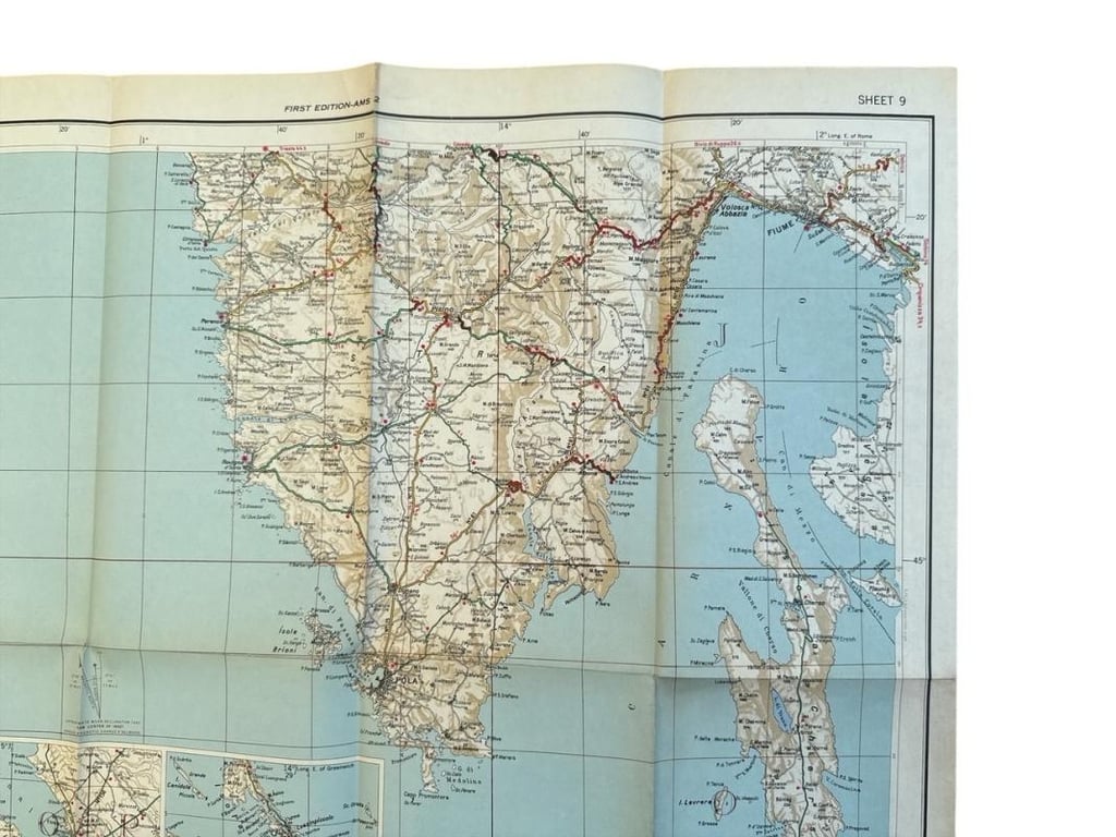 US WWII Road Map for the Italian Campaign ( Sheet nr 9 )