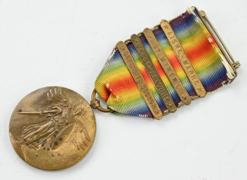 US WW1 Victory Medal with 4 Clasps