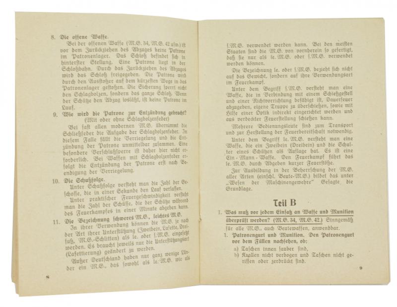 German WH MG Handbook