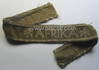 Neat, WH cuff-title (ie. 'Ärmelstreifen') entitled: 'Afrika' that...