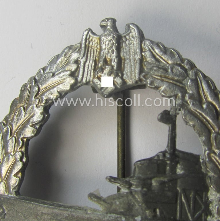 WH (Kriegsmarine) so-called: WH (Kriegsmarine) 'Zerstörerkriegsabzeichen' being a maker- (ie. 'RS'-) marked example as was produced by the: 'Rudolf Souval'-company