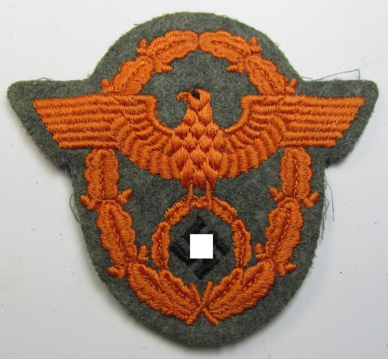 Attractive - and 'virtually mint- ie. unissued'! - example of a police- (ie. WH (Heeres) related-) arm-eagle (ie. 'Ärmeladler') as was intended for usage by the staff of the notorious 'Feldgendarmerie-Truppen'