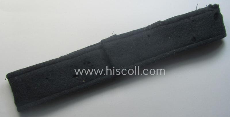 Relic - but nevertheless scarcely found! - example of a WH (LW) cuff-title ie. armband (ie. 'Ärmelstreifen') entitled: 'General Göring' (being an EM- (ie. NCO-) pattern example that comes in a truly worn and/or clearly tunic-removed, condition