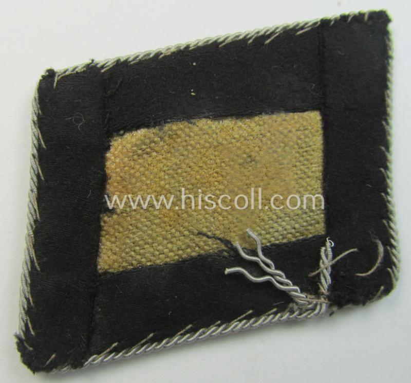 Superb - rarely encountered and neatly hand-embroidered! - 'Waffen-SS' officers'-pattern 'runes'-collar-tab (ie. 'Kragenspiegel für Führer der Waffen-SS') that comes in a wonderful- (ie. 'virtually mint'!), condition