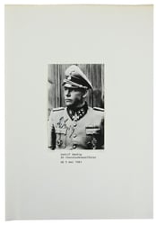 Signature of Waffen-SS Knight's Cross Recipient 'Rudolf Sandig'