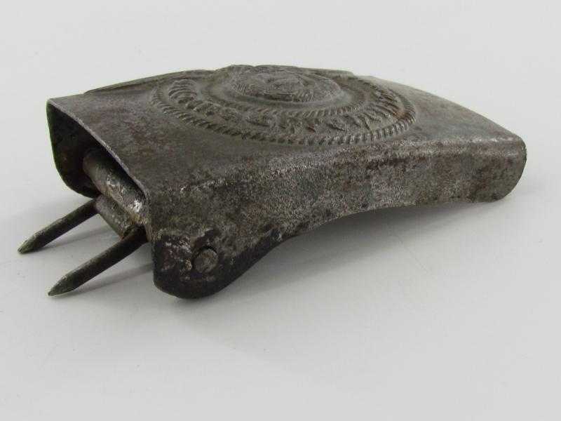 Unmarked Steel Waffen-SS buckle by Overhoff