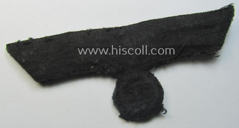 WH (Heeres) officers'-type, hand-embroidered breast-eagle (ie. 'Brustadler für Offiziere') as was executed in bright-silverish-coloured braid as was intended for usage on the various officers'-pattern tunics