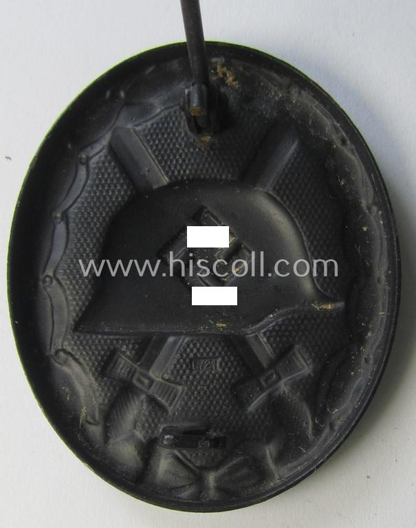 Superb - and scarcely found! - black-class wound-badge (or: 'Verwundeten-Abzeichen in Schwarz') being a neatly maker- (ie. 'L/21'-) marked example that was produced by the (unusually seen!) maker (ie. 'Hersteller') named: 'Förster & Barth'