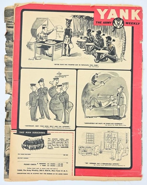 US WW2 Yank Magazine August 13th, 1943