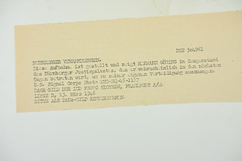 Allied Nuremberg War Trails Picture 'Hermann Göring'