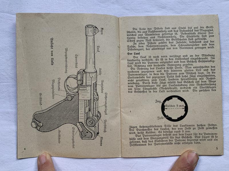 German P08 Weapons Training Booklet