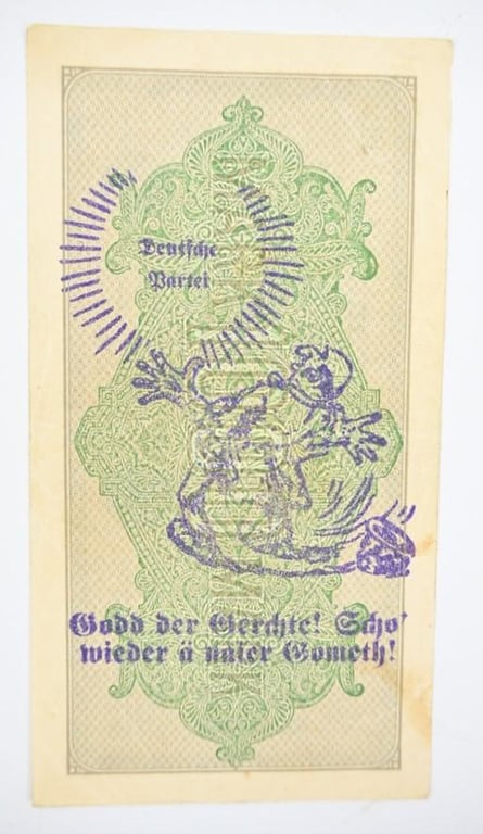 German Third Reich era reprinted banknote