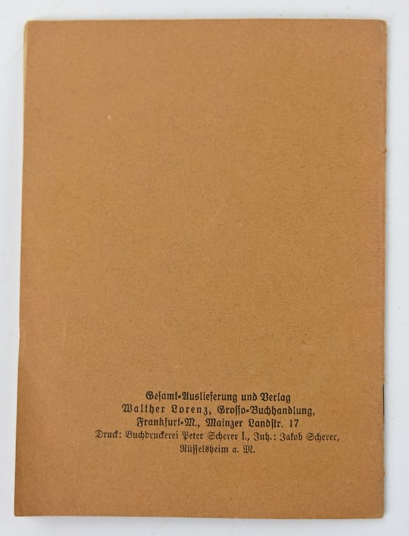 German SA Songbook 'Fur Freiheit und Vaterland'