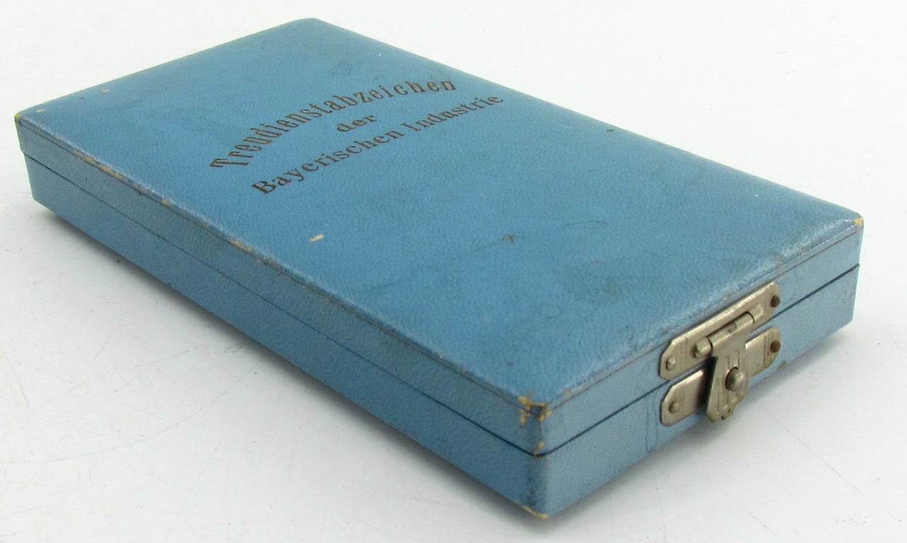 Treudienstabzeichen der Bayerischen Industrie + miniature + etui