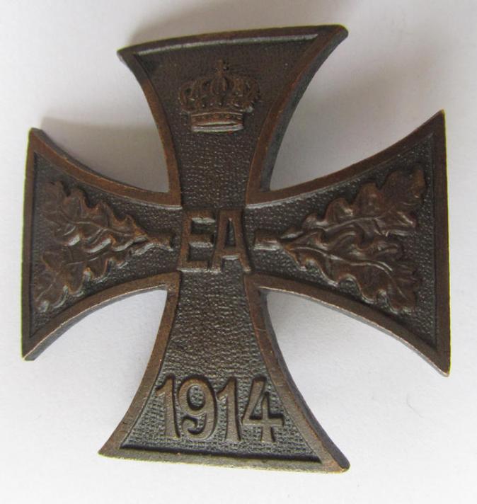 Decorative, WWI-period Braunschweiger, commemorative war-merits'-cross aka: 'Kriegsverdienstkreuz der 1. Klasse' (being a high-quality albeit non-maker-marked example that I deem originates from a production of the early thirties)