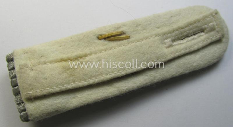 Neat - but regrettably single! - WH (Heeres) officers'-pattern, 'cyphered' shoulderboard as was intended for an: 'Oberleutnant des Infanterie-Regiments 333'