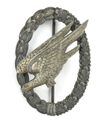 German LW FSJ Paratrooper Badge (Denazified)