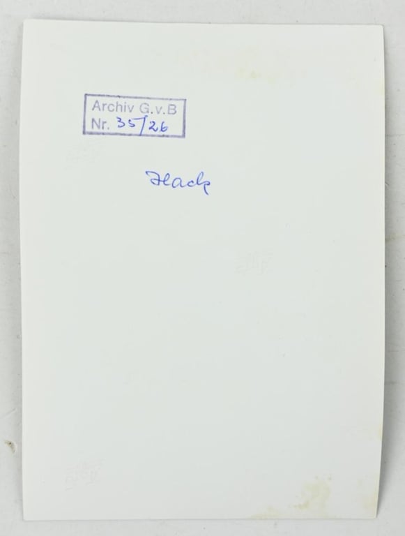 Signature of Waffen-SS KC& OLC Recipient Franz Hack