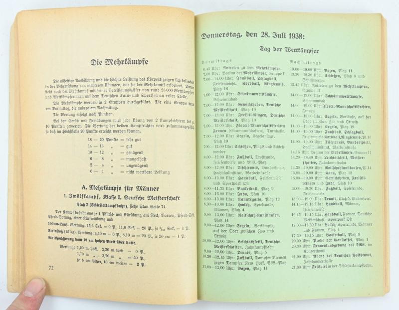 German Program booklet 'Turn-und Sportfest Breslau 1938