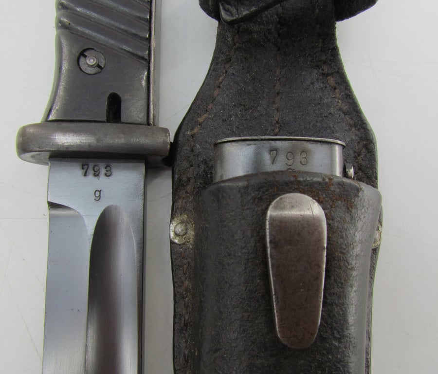 Matching K98 bayonet marked 41 cof -793 with frog